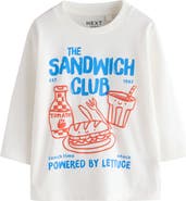 NEXT Kids' The Sandwich Club Long Sleeve Cotton Graphic T-Shirt