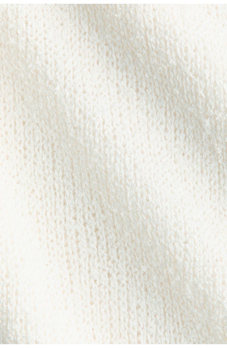 H&M Knitted Drawstring Trousers, Alternate, color, Cream