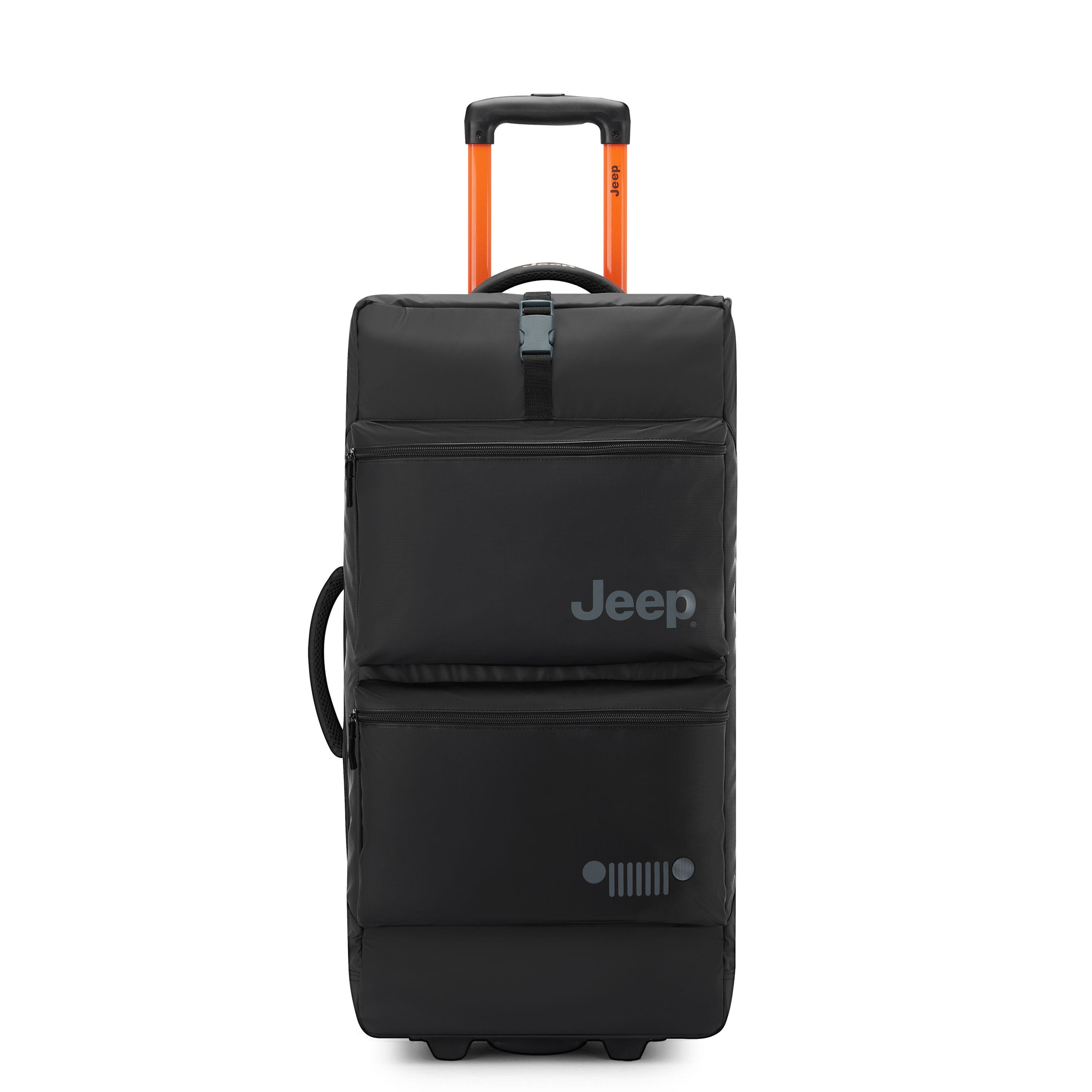 JEEP JS006B 27 Inch Two Wheel Rolling Travel Duffle Bag, Main, color, Black