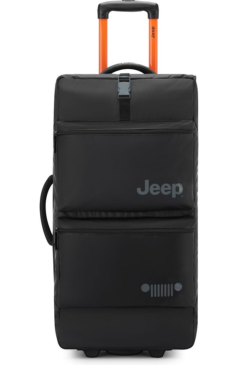 JEEP JS006B 27 Inch Two Wheel Rolling Travel Duffle Bag, Main, color, Black