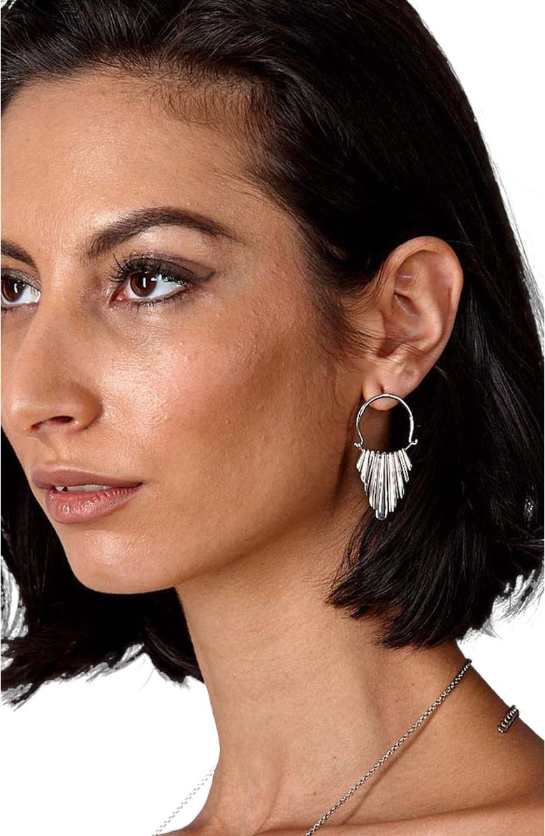 Lucy Quartermaine Egyptian Temple Earrings, Alternate, color, Sterling Silver