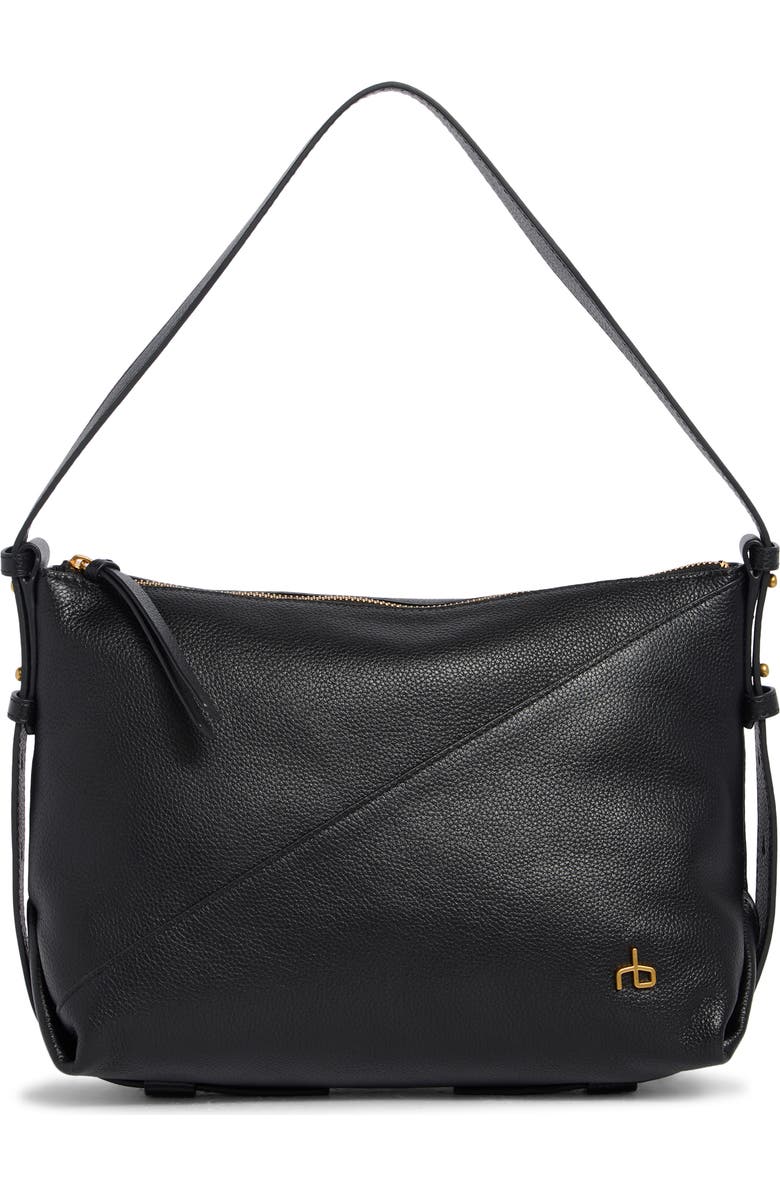 rag & bone Fulton Leather Shoulder Bag, Main, color, Black