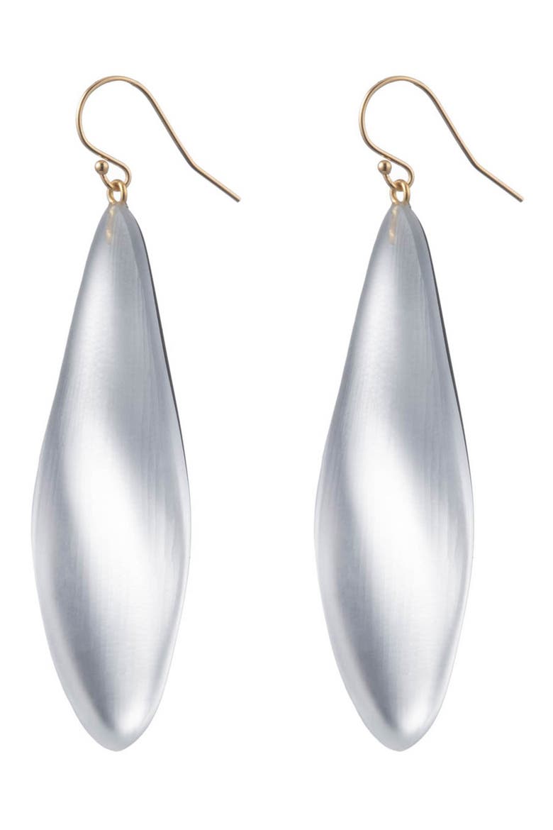 Long Leaf Earrings, Alternate, color, SILVER