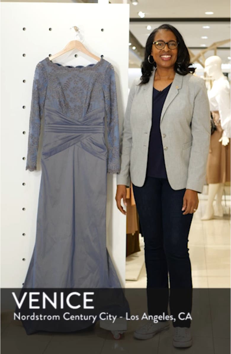 Embroidered Mesh & Taffeta Gown, sales video thumbnail