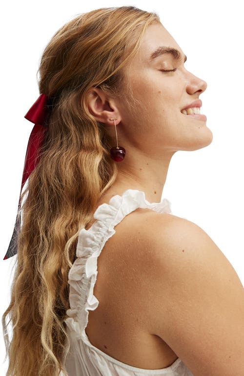 Rubi Shoes Mid Charm Earring In Up Cherry Drop Stud