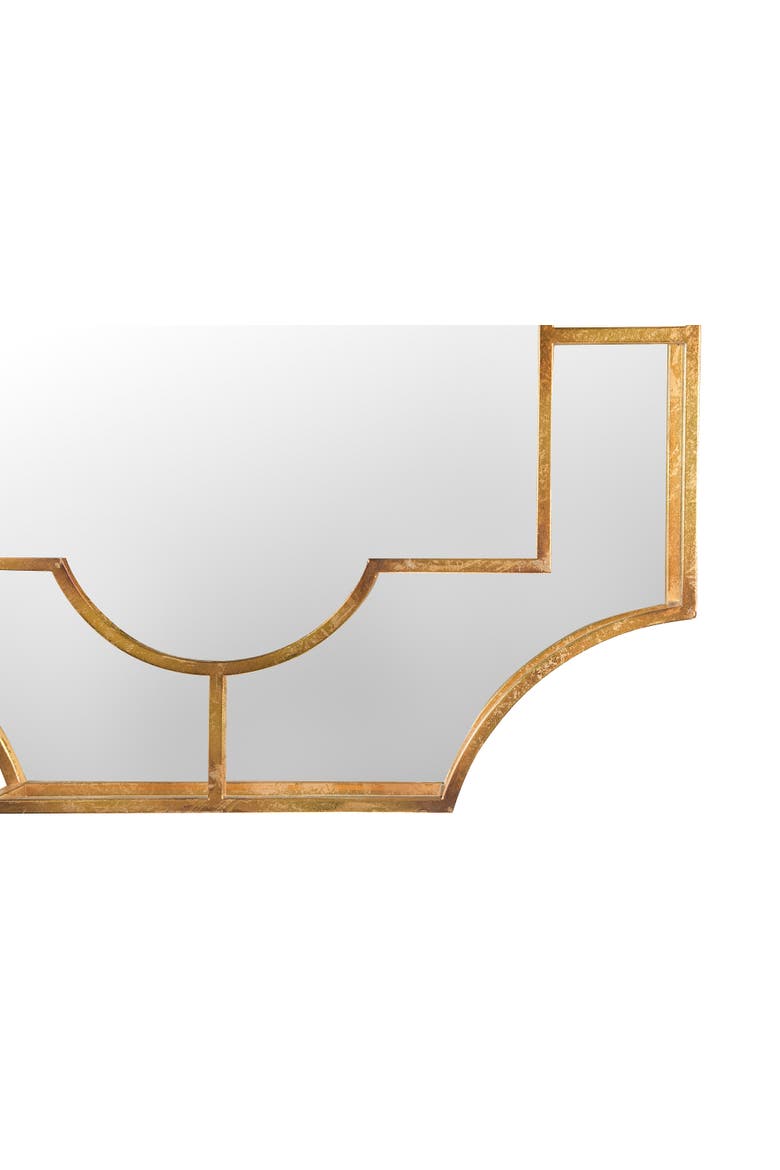 Art Deco Metal Framed Wall Mirror, Gold, Alternate, color, Gold