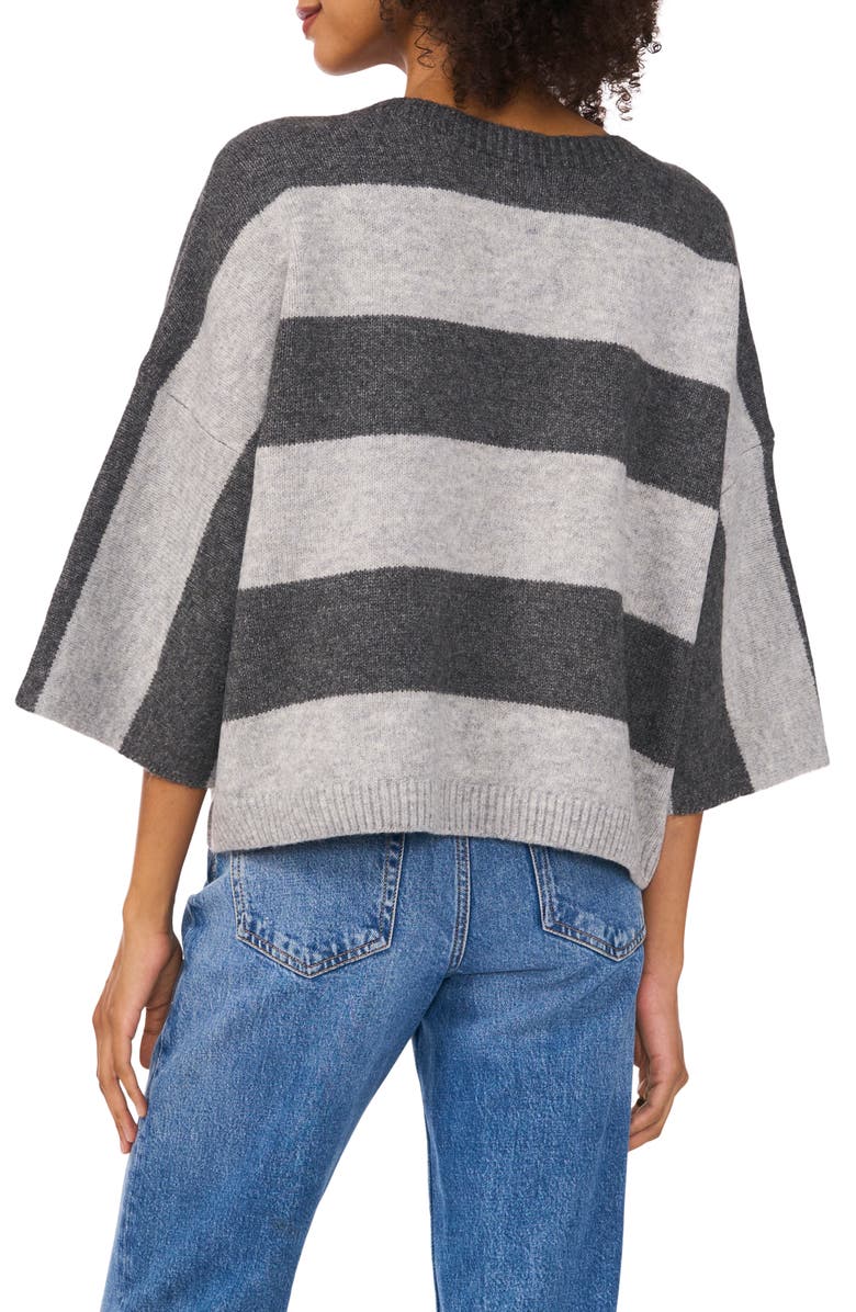 Vince Camuto Wide Stripe Sweater, Alternate, color, 