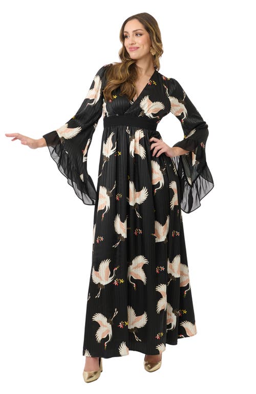 UNIQUE VINTAGE UNIQUE VINTAGE LONG SLEEVE EMPIRE WAIST MAXI DRESS