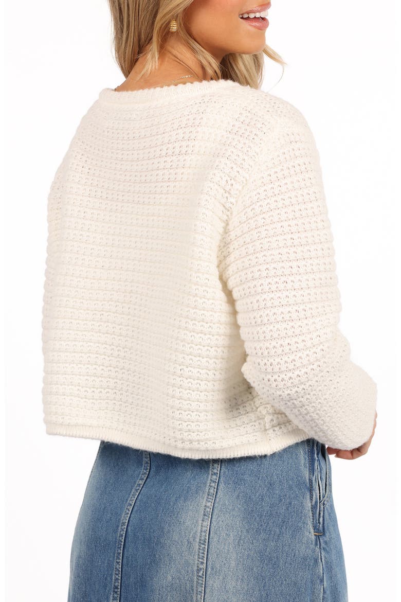 Deckett Crop Cardigan, Alternate, color, WHITE