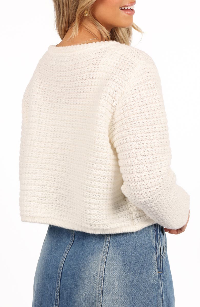 Petal & Pup Deckett Crop Cardigan, Alternate, color, White