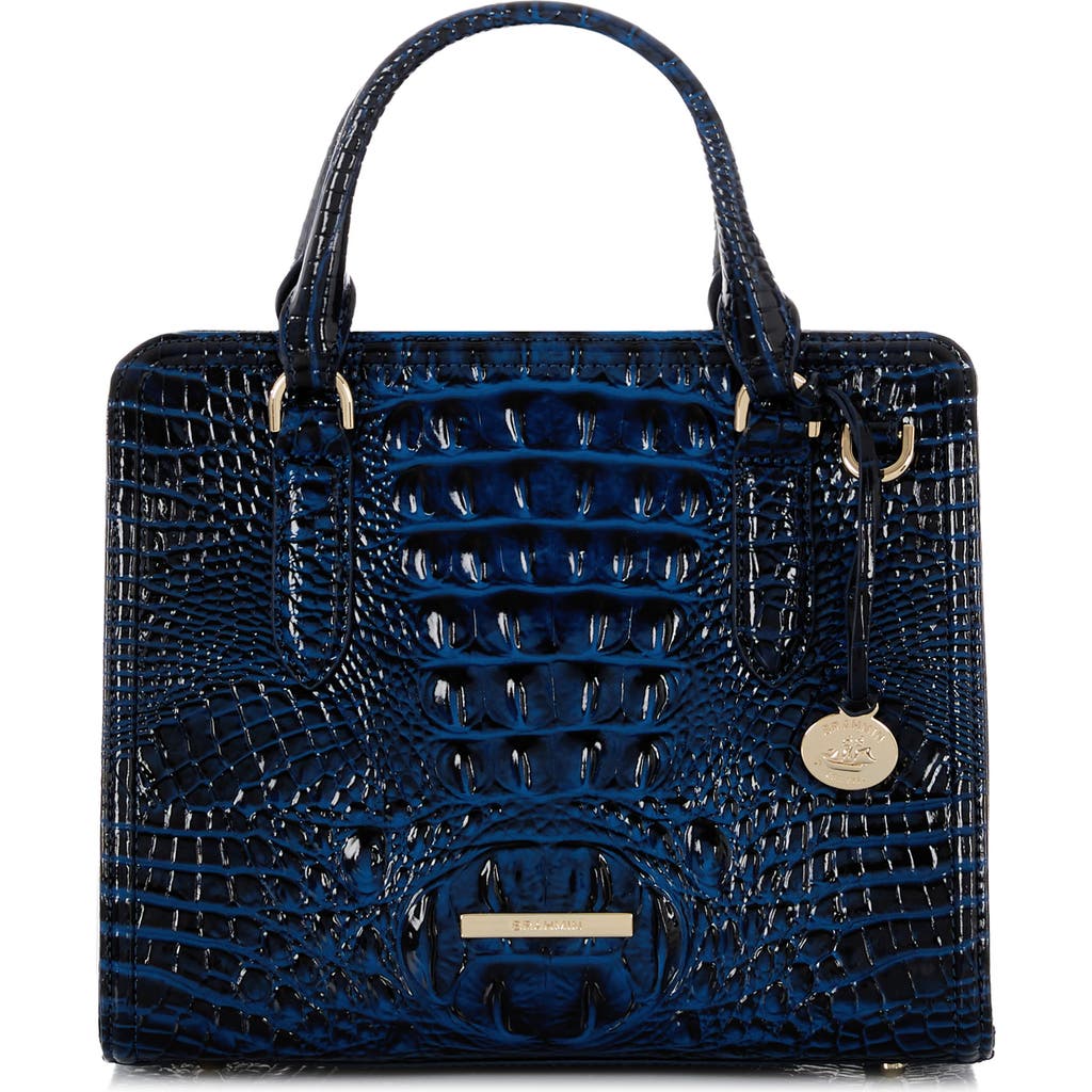 Brahmin Cami Melbourne Leather Satchel In Anchor