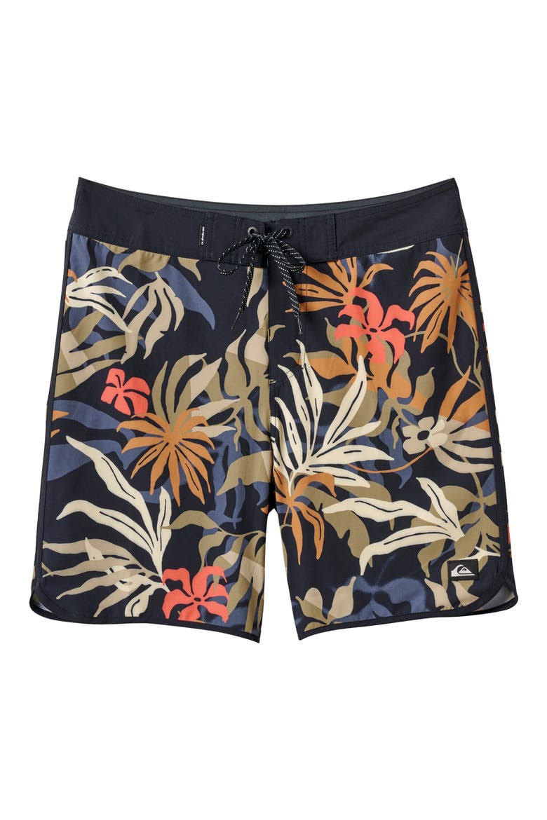 Surfsilk Scallop Board Shorts, Main, color, BLACK