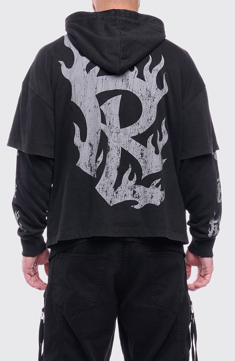 Rolling Loud Metal Layered Cotton Blend Graphic Hoodie, Alternate, color, Washed Black