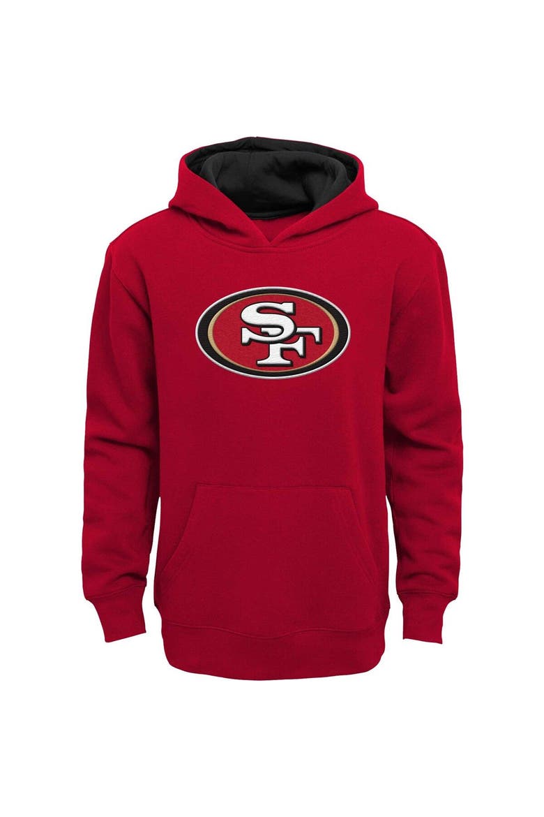 Youth Scarlet San Francisco 49ers Prime Pullover Hoodie, Main, color, Scarlet