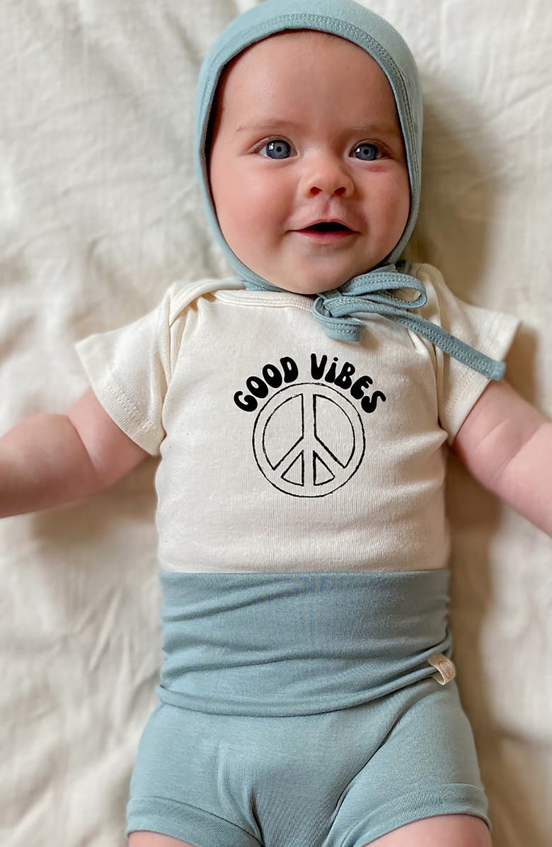 Tenth & Pine Good Vibes Organic Cotton Bodysuit, Alternate, color, 