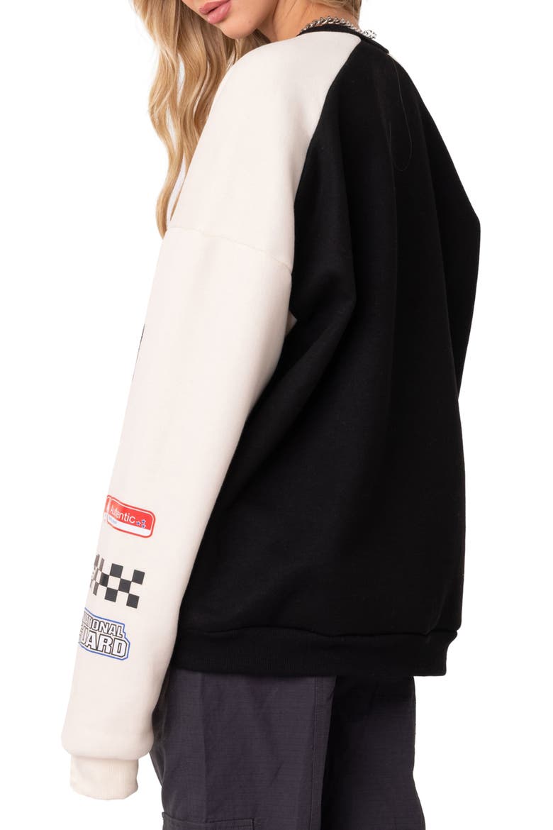 Fast Track Graphic Sweatshirt, Alternate, color, BLACK