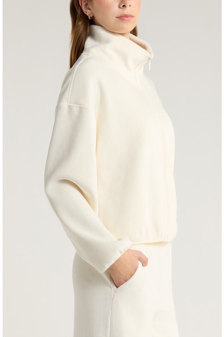 Plush Rib Jacket, Alternate, color, IVORY EGRET