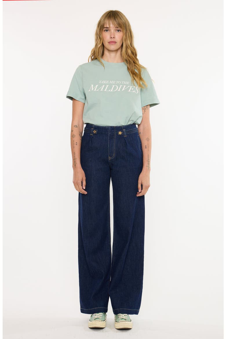 Niveah High Rise Wide Trousers, Main, color, Dark Wash