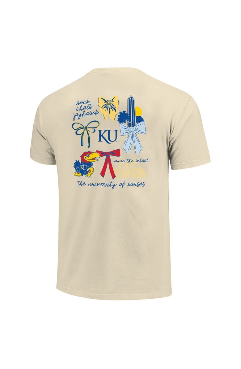 Comfort Colors Women's Comfort Colors Cream Kansas Jayhawks Coquette T-Shirt, Alternate, color,