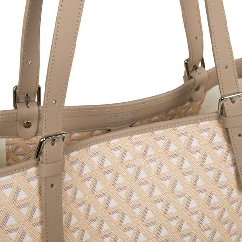Lancaster Shoulder Tote Bag L Ikon In Beige