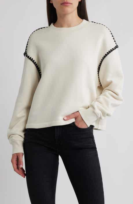 rag & bone Blanket Stitch Terry Sweatshirt