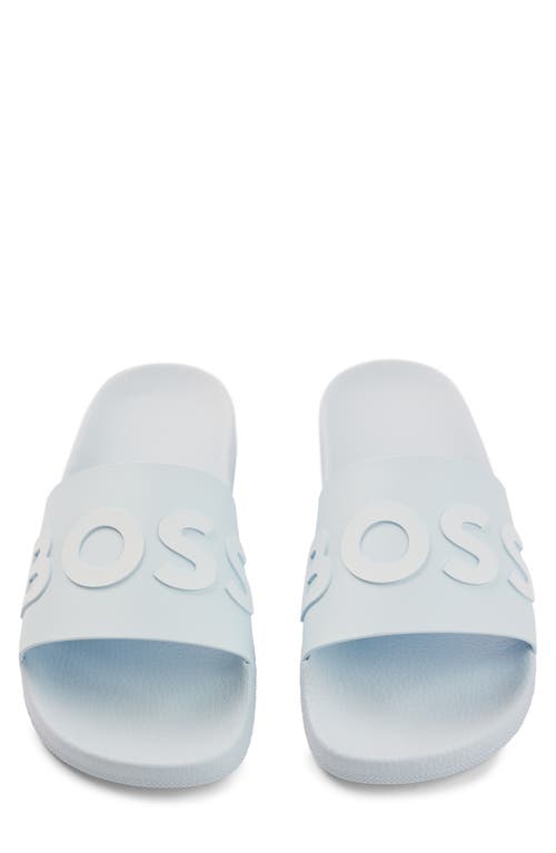 Hugo Boss Boss Bay Slide Sandal In Blue