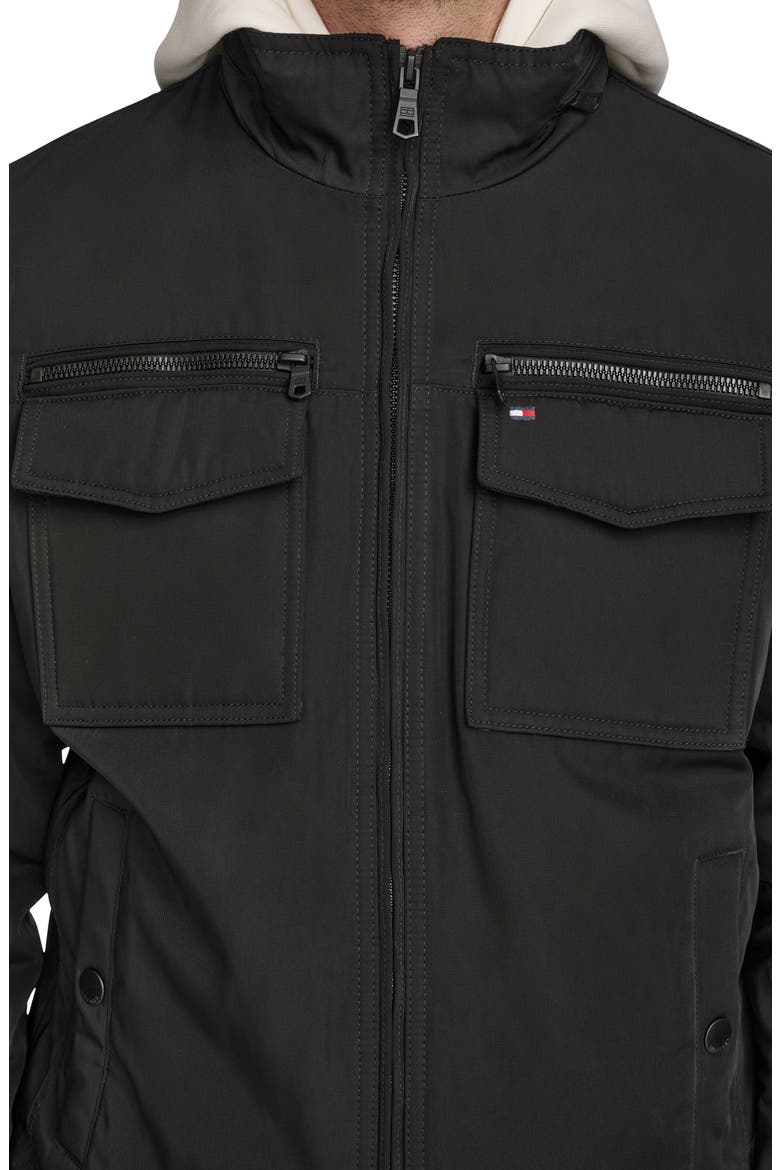 Performance Filled Bomber Jacket, Alternate, color, BLACK