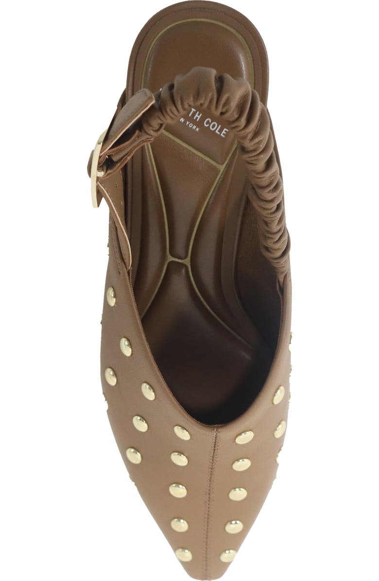 Kenneth Cole Nicola Studded Slingback Mule, Alternate, color, Brown Leather