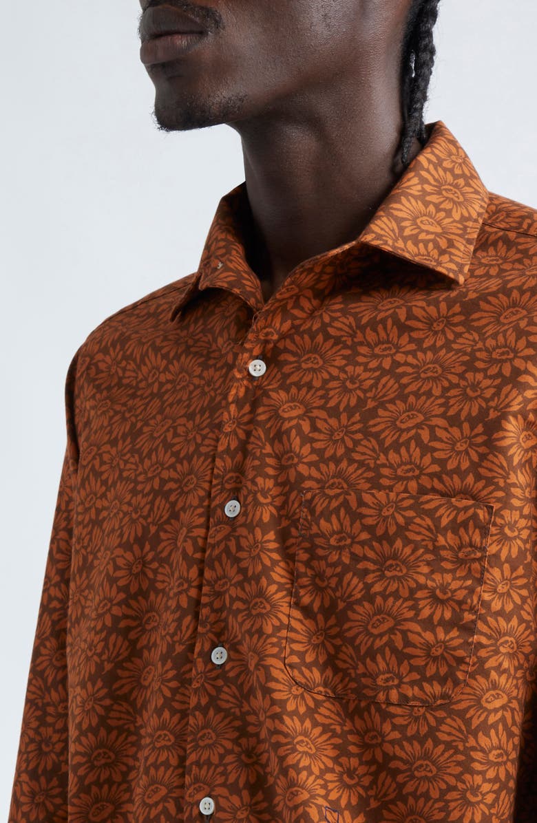 Massimo Alba Bowles Floral Print Cotton Button-Up Shirt, Alternate, color,