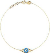 Ember Fine Jewelry 14K Yellow Gold Enamel Evil Eye Bracelet