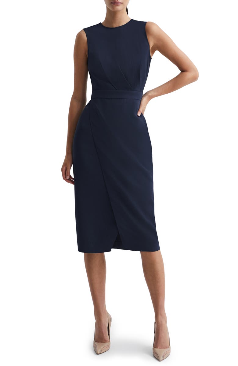 Reiss Layla Gathered Waist Midi Dress, Main, color,