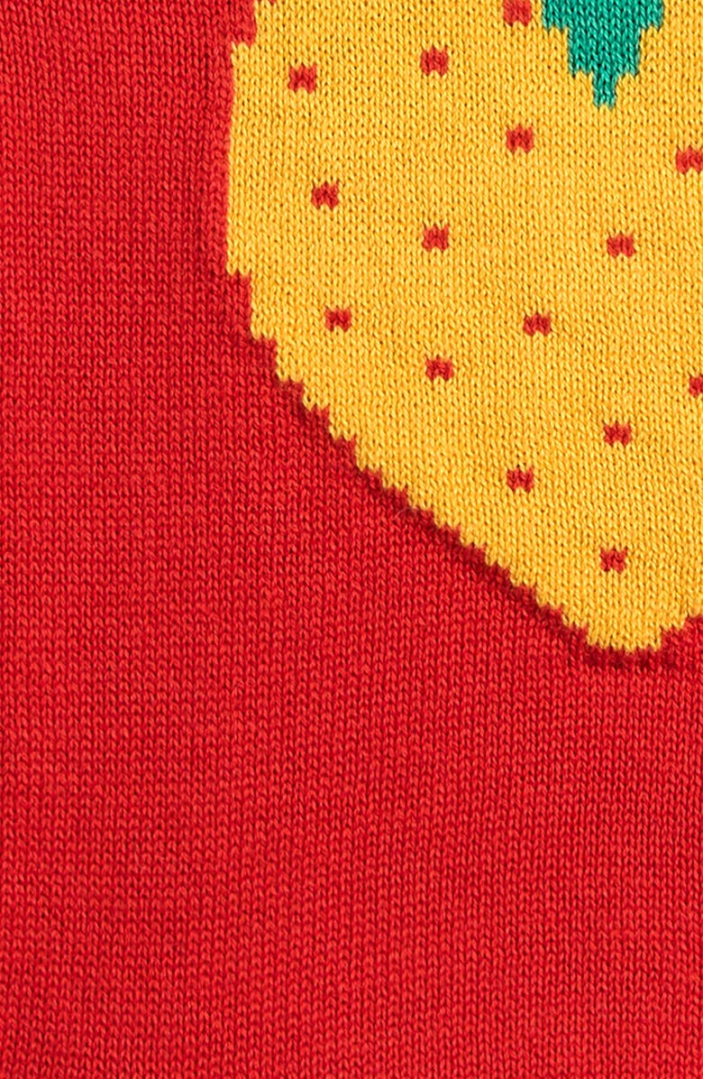 Bobo Choses Pixel Strawberry Organic Cotton Knit Bodysuit, Alternate, color, Red