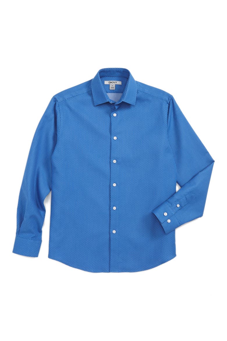 Neat Chambray Dress Shirt, Main, color, COBALT BLUE