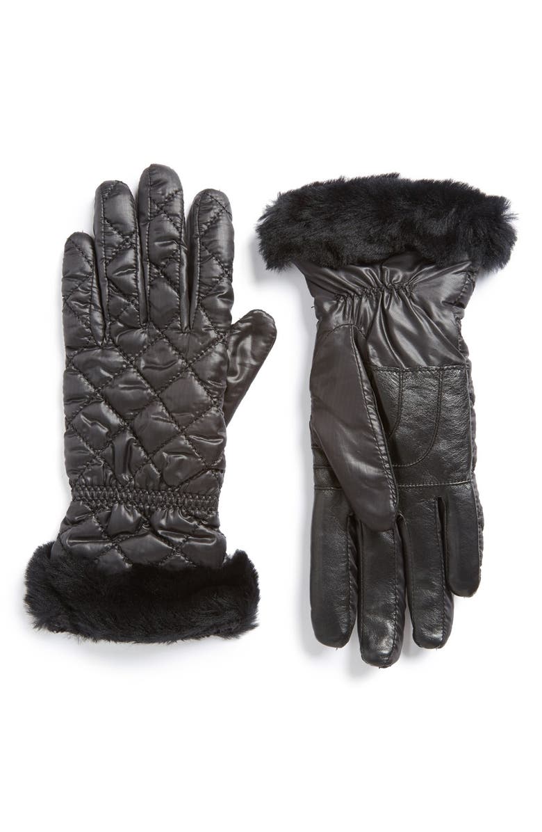 UGG<sup>®</sup> Australia Quilted Water Resistant Tech Gloves, Main, color, 