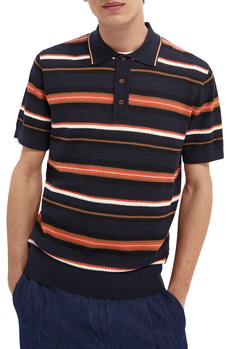 Scotch & Soda Men's Structured Knit Polo, Main, color, 