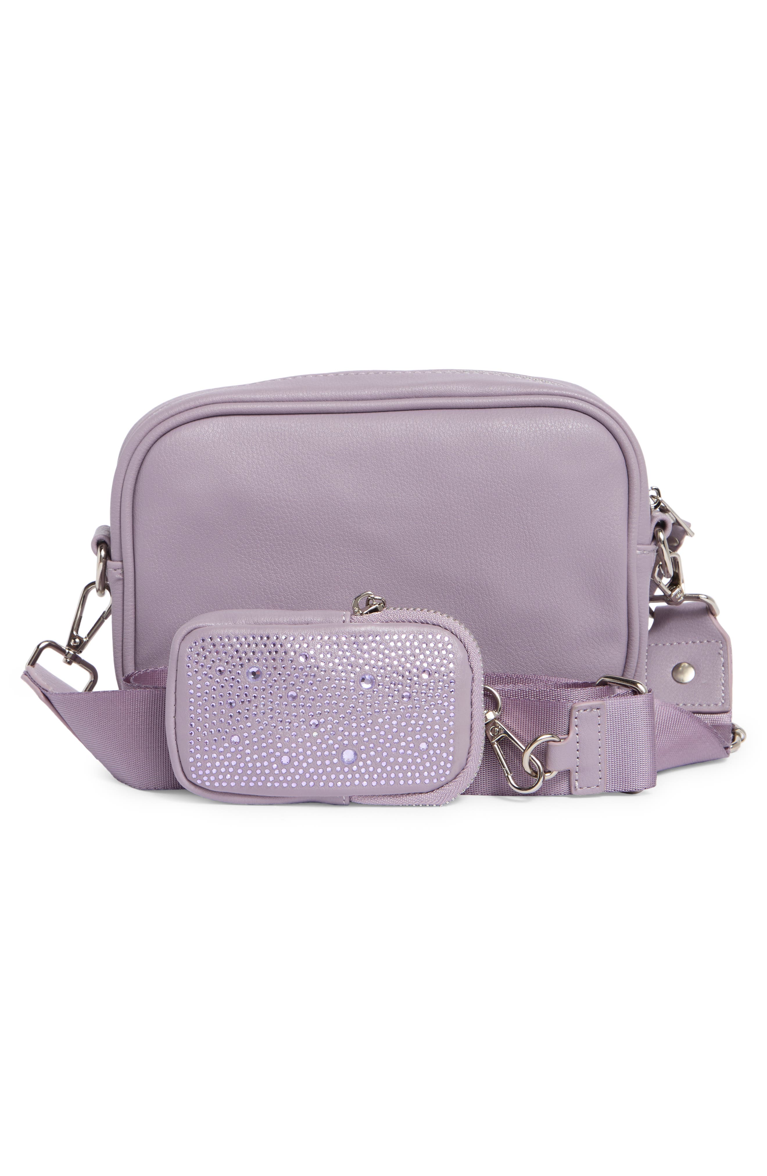 Madden Girl Faux Leather Cargo Camera Bag, Alternate, color, 