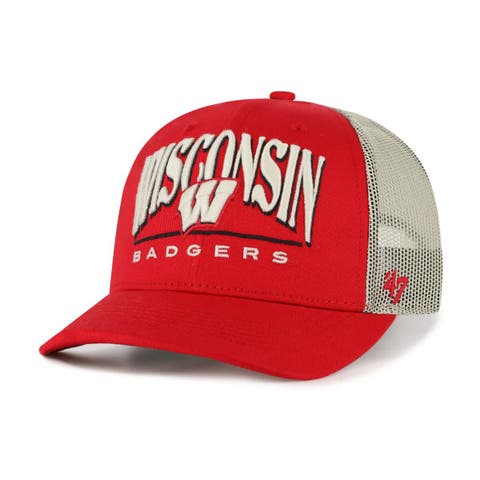 Men's '47 Red Wisconsin Badgers Arid Adjustable Trucker Hat