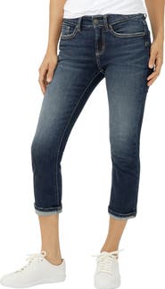 Silver Jeans Co. Suki Curvy Mid Rise Capri Jeans