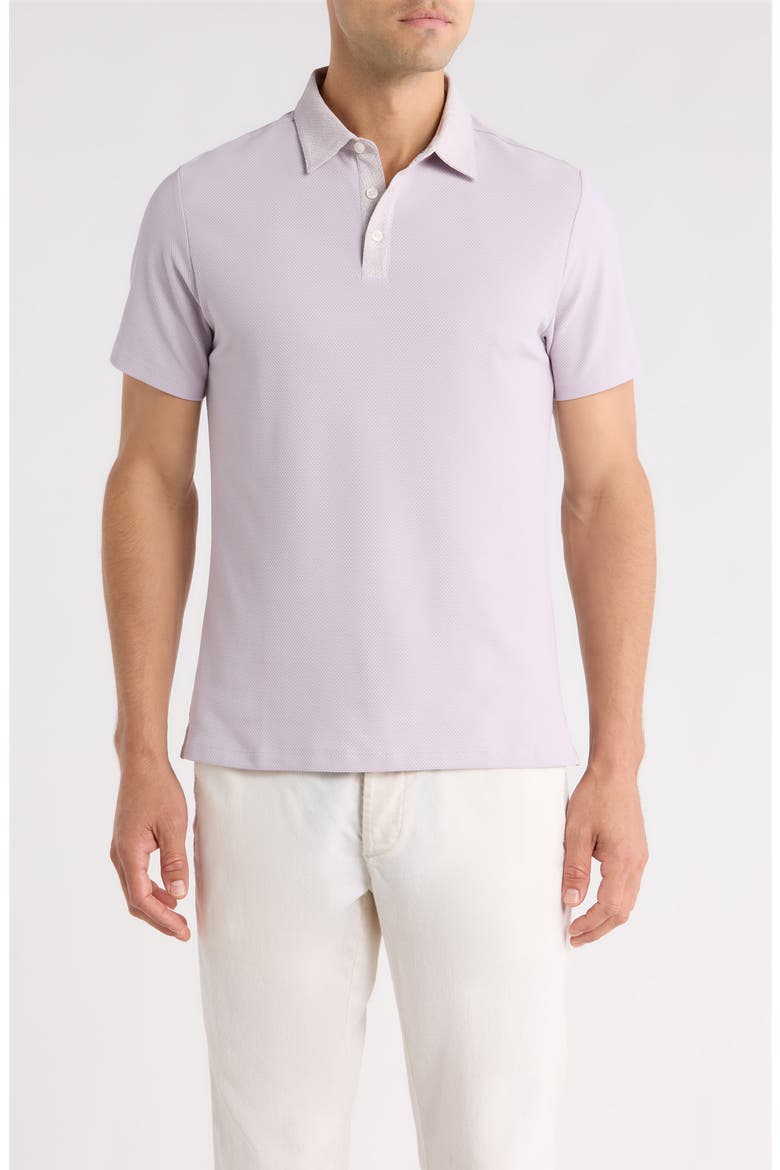 Baytides Contrast Collar Polo, Main, color, LAVENDER
