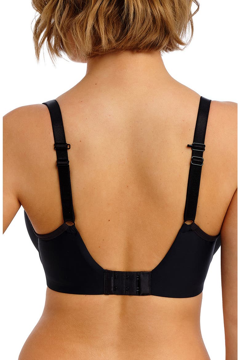 Essentially Smooth Underwire Balconette Bra, Alternate, color, BLACK