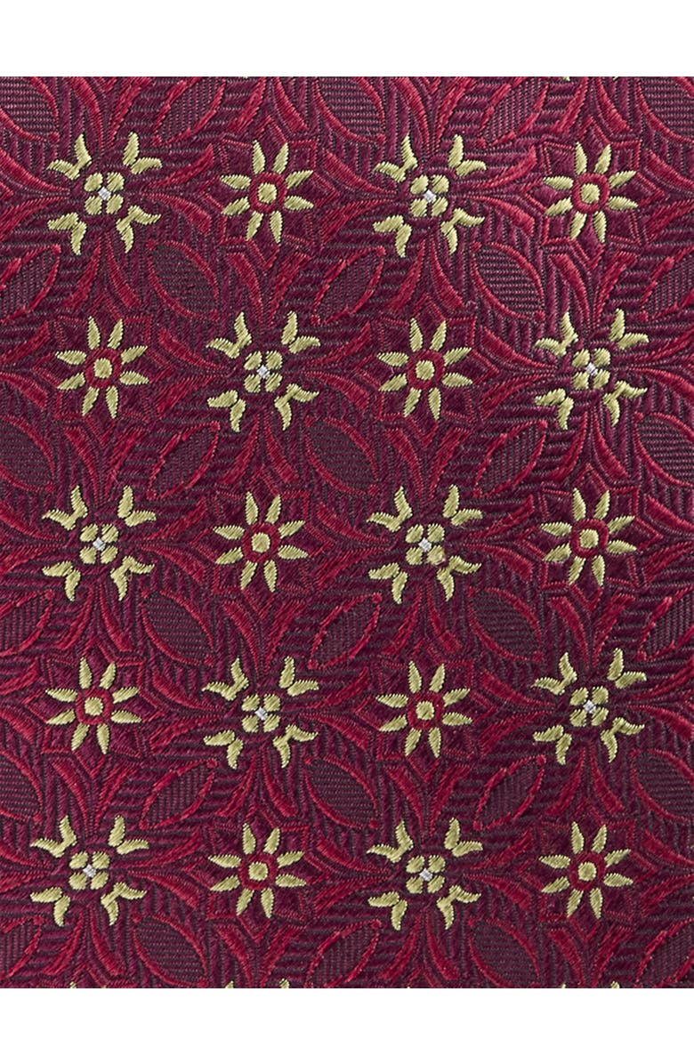 Oak Hill Premium by DXL Medallion Silk Tie, Alternate, color, Burgundy