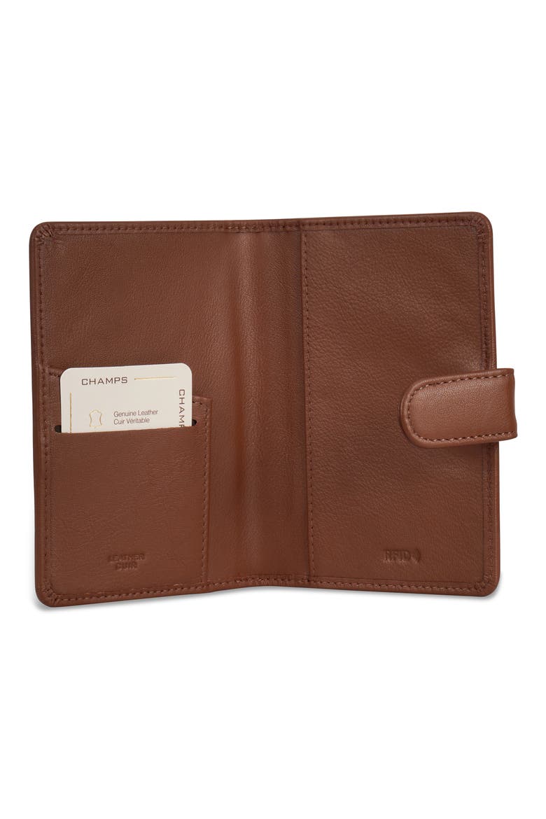 Leather Passport Case, Alternate, color, BROWN