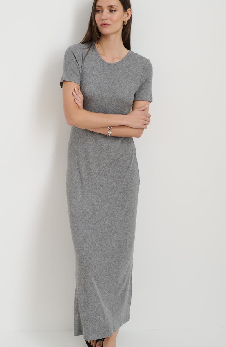 Alex Mill Carolyn Fine Rib Dress, Alternate, color, Heather Grey