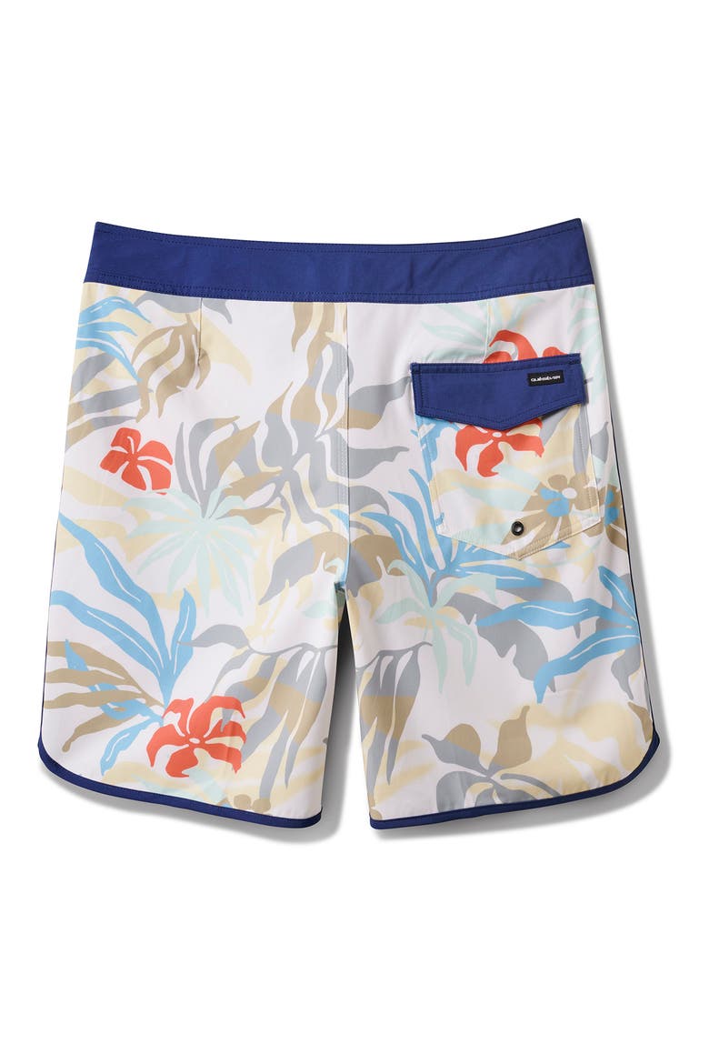Surfsilk Scallop Board Shorts, Alternate, color, OFF WHITE