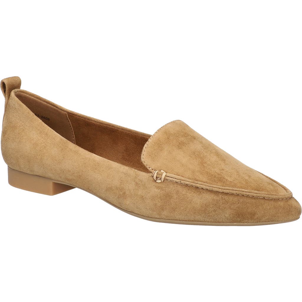 Bella Vita Alessi Pointed Toe Loafer in Cognac Suede Leather  product