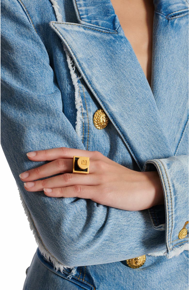 Balmain Brass Perfume Ring, Alternate, color, 