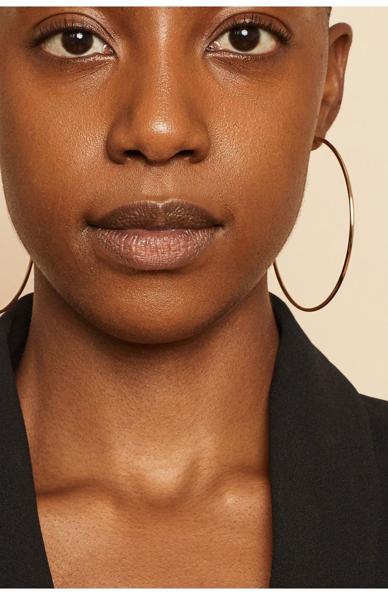 Oradina 14K Gold Everything Oversized Hoop Earrings, Alternate, color, White Gold