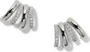 Nadri Muse Multi Row Stud Earrings