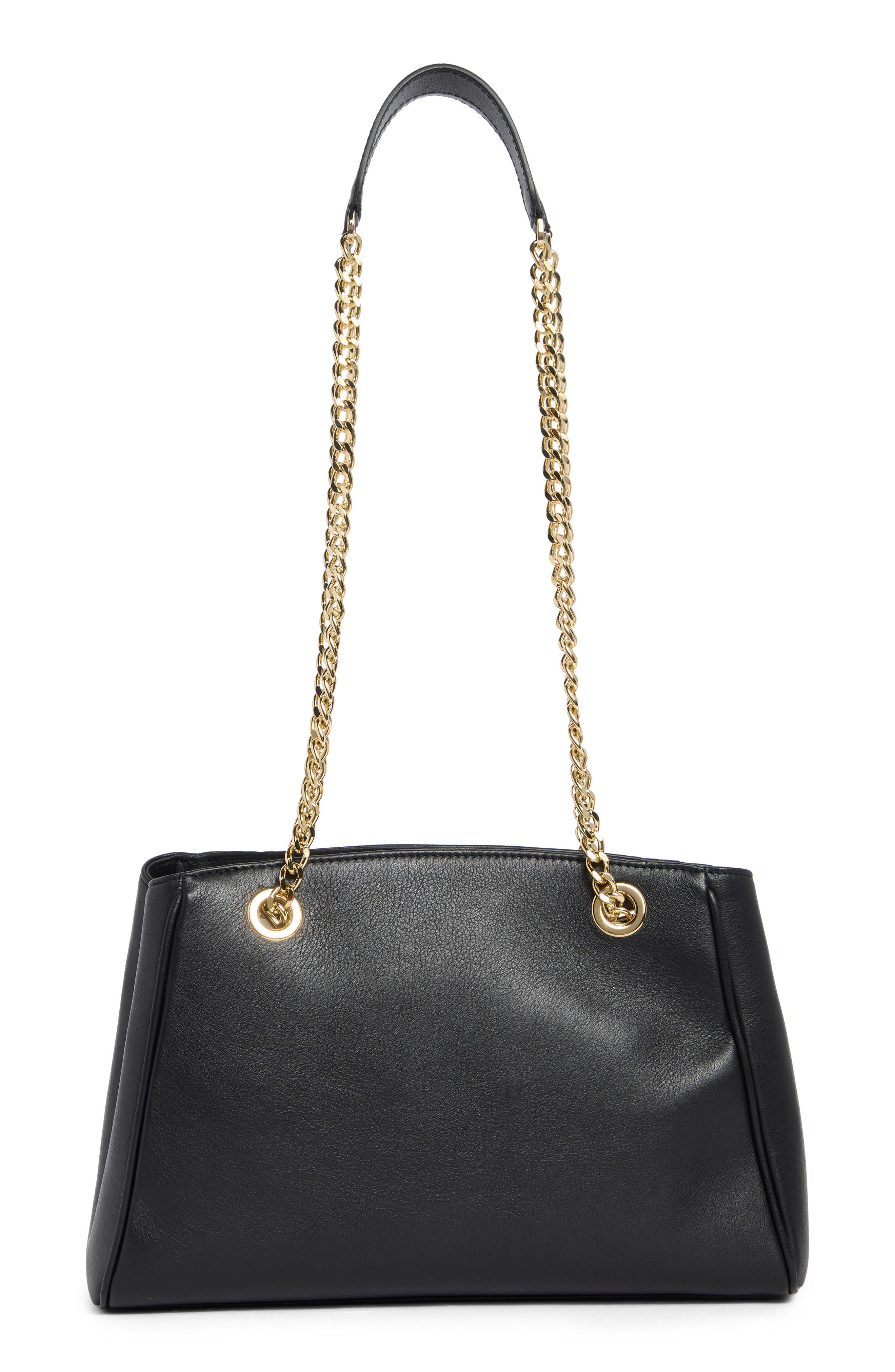 VALENTINO BY MARIO VALENTINO Angelina Signature Leather Shoulder Bag, Alternate, color, Black