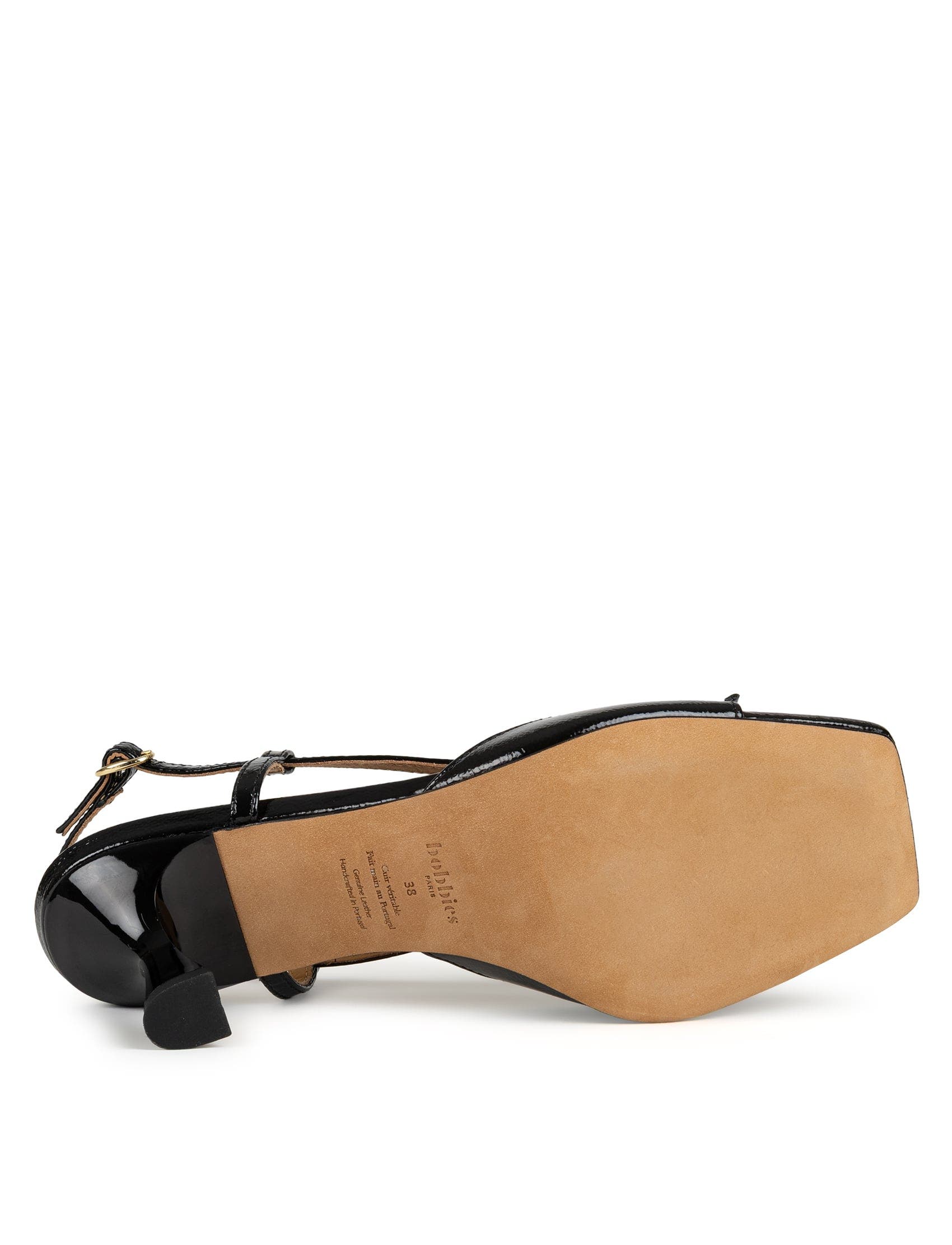 Orchampt Heeled Sandals, Alternate, color, Vinyl Black